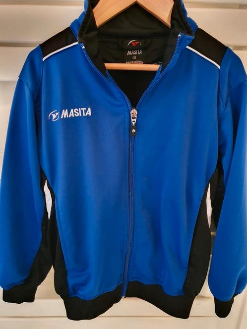 Masita trainings vest 116 blauw, Kinderen en Baby's, Kinderkleding | Maat 116, Zo goed als nieuw, Sport- of Zwemkleding, Ophalen of Verzenden