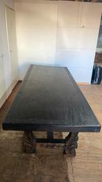 GROTE TAFEL EETTAFEL HOUT ZWART, Huis en Inrichting, Tafels | Eettafels, Ophalen, 200 cm of meer, 50 tot 100 cm, Zo goed als nieuw