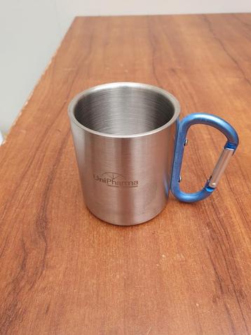 RVS Beker met Karabijnhaak - 200ml beschikbaar voor biedingen