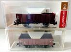Set van 2 Fleischmann hoge bakwagens DB-serie Om 12, Hobby en Vrije tijd, Modeltreinen | H0, Gelijkstroom, Fleischmann, Wagon