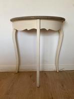 Antieke halfronde side table, Ophalen, Gebruikt, 50 tot 100 cm, Rond