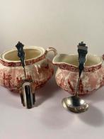 Lotje (2)zilveren schepwerk, suikerschep en melklepel, Antiek en Kunst, Ophalen of Verzenden, Zilver