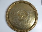Antiek rond messing dienblad 55cm, Antiek en Kunst, Ophalen of Verzenden