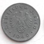 1 Reichspfennig 1940F Nazi Duitsland Oude Munt WWII Swastika, Verzamelen, Militaria | Tweede Wereldoorlog, Duitsland, Ophalen of Verzenden