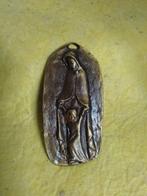 8717) antieke messing hanger Maria met kind, Antiek en Kunst, Ophalen of Verzenden