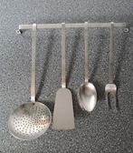 Vintage Lepelrek met Keukengerei - Hamerslag Design, Ophalen of Verzenden