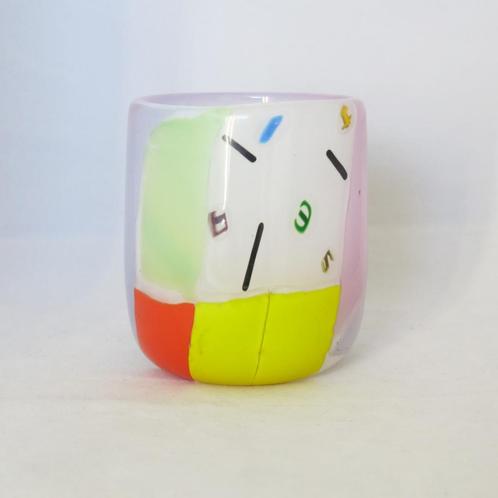 Japanse glazen vaas., Antiek en Kunst, Antiek | Glas en Kristal, Ophalen of Verzenden