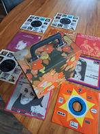 Retro koffer met diverse lp singles, Cd's en Dvd's, Vinyl Singles, Overige genres, Gebruikt, Ophalen of Verzenden