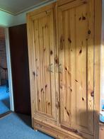 Houten kledingkast ruim met lade, Ophalen, Gebruikt, 100 tot 150 cm, 200 cm of meer