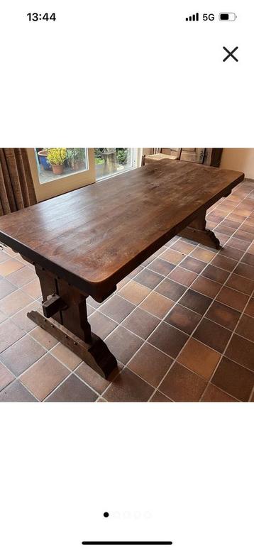 Vintage kloostertafel eettafel beschikbaar voor biedingen