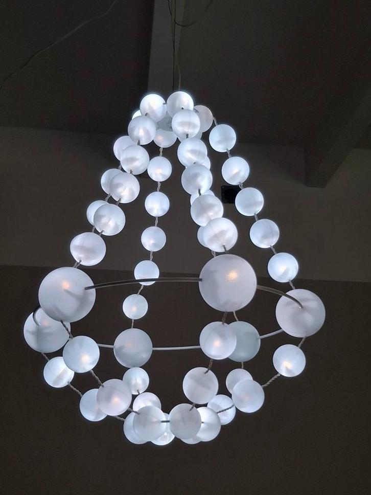 Vintage Ikea zeldzame Glansa Lysa Kroonluchter -Ola Wihlberg, Huis en Inrichting, Lampen | Hanglampen, Zo goed als nieuw, Minder dan 50 cm