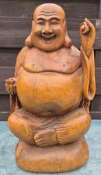Houten Boedha beeld 52 cm hoog, Ophalen of Verzenden