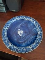 Delfts Blauw Wandbord Rembrandt - Handgeschilderd Antiek Bor, Ophalen