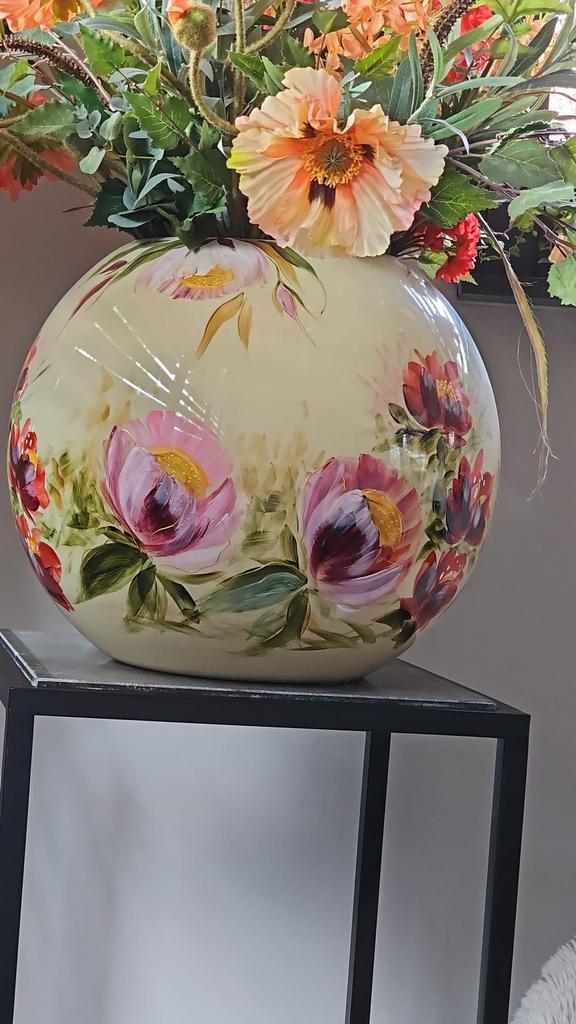 Workshop vazen schilderen, Huis en Inrichting, Woonaccessoires | Vazen, Zo goed als nieuw, Overige kleuren, Minder dan 50 cm, Aardewerk of Porselein
