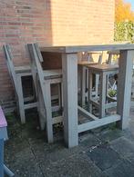 Bartafel 4 krukken, Tuin en Terras, Tuinsets en Loungesets, Ophalen of Verzenden