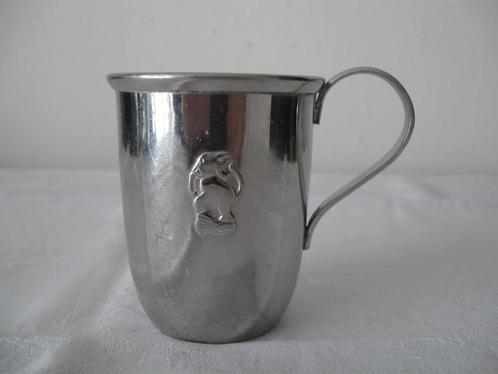 Oude geboortebeker olifantje vintage retro, Antiek en Kunst, Curiosa en Brocante, Ophalen of Verzenden