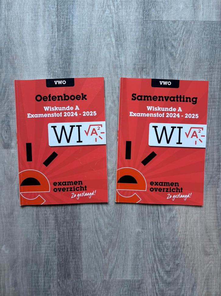 Examenoverzicht wiskunde vwo samenvatting en oefenboek, Boeken, Schoolboeken, Zo goed als nieuw, Wiskunde A, VWO, Verzenden