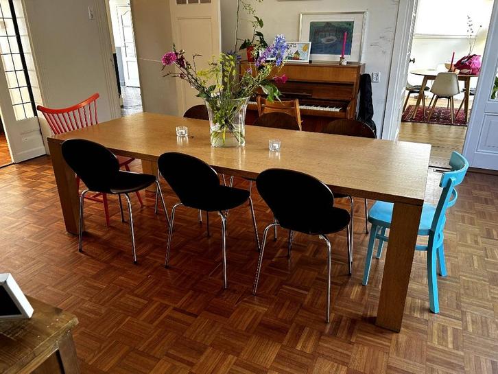 Danerka (Rondo) fineerhouten stoelen voor eettafel (6 st.), Huis en Inrichting, Stoelen, Gebruikt, Vijf, Zes of meer stoelen, Hout