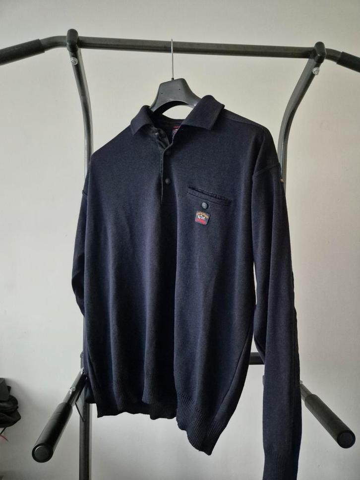 Zware Paul Shark wollen schipperstrui - Maat XXL, Kleding | Heren, Truien en Vesten, Gedragen, Overige maten, Blauw, Ophalen of Verzenden