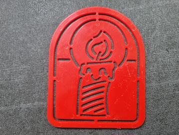 Rood rode plastic mal kaars / kerst  beschikbaar voor biedingen