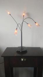 Vintage tafellamp met kelkjes, Gebruikt, Vintage, Ophalen of Verzenden, Metaal