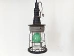 Oude looplamp als vintage hanglamp, Gebruikt, Ophalen of Verzenden, Glas, Minder dan 50 cm