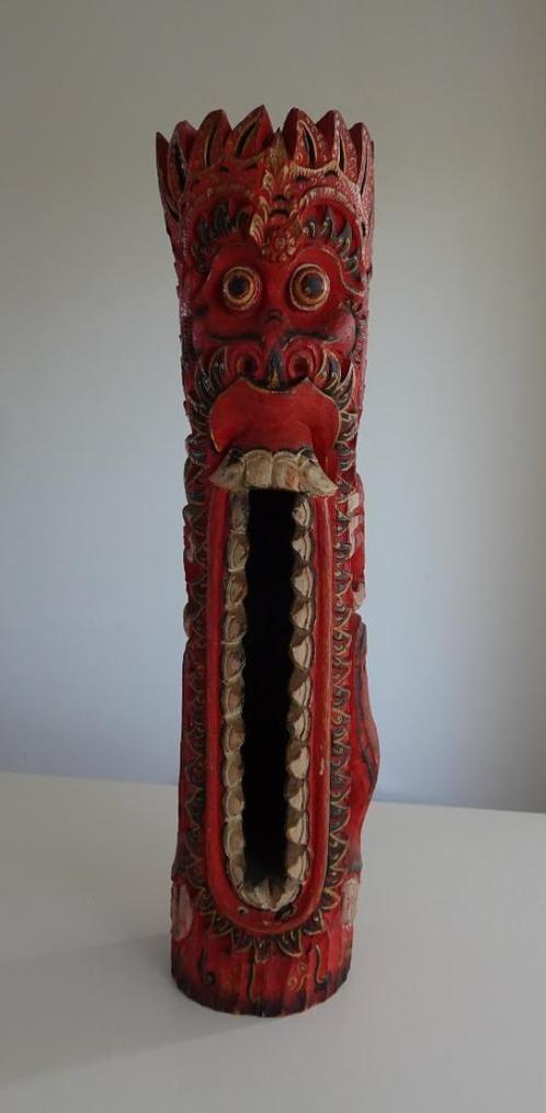 Vintage Handgemaakt Bali Beeld, Kul Kul of Slit Drum, Antiek en Kunst, Kunst | Beelden en Houtsnijwerken, Ophalen