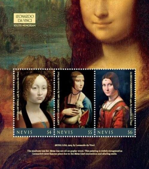 Nevis 2019 Da Vinci Schilderijen, Postzegels en Munten, Postzegels | Thematische zegels, Postfris, Overige thema's, Verzenden