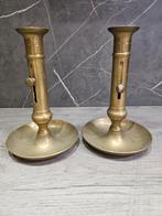 Vintage messing kandelaars (2 stuks), Antiek en Kunst, Ophalen of Verzenden