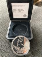 Zilveren Vijftig Gulden Munt 1994 - Verdrag van Maastricht, Koningin Beatrix, Zilver, Ophalen of Verzenden, Losse munt