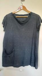 Transit par such t shirt linnen maat 3 grijsblauw, Kleding | Dames, Ophalen of Verzenden, Zo goed als nieuw, Korte mouw