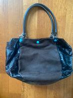 Bruine Gabs tas van leer en bont, Overige merken, Gebruikt, Bruin, Ophalen of Verzenden