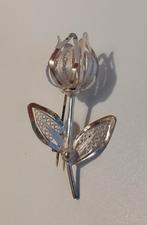 Vintage zilver filigrein tulp broche, Sieraden, Tassen en Uiterlijk, Broches, Ophalen of Verzenden, Zo goed als nieuw, Zilver