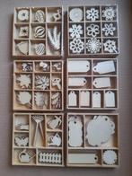 OPRUIMING houten doosjes met 45 stuks houten figuren no 3, Ophalen of Verzenden, Nieuw, Materiaal