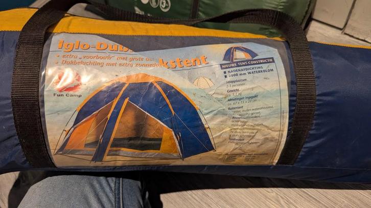 Fun Camp Koepeltent - 2/3 persoons, Caravans en Kamperen, Tenten, tot en met 3, Zo goed als nieuw, Ophalen of Verzenden