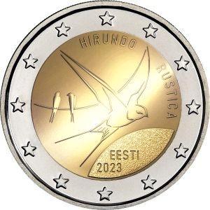 2 Euro Estland 2023 UNC - Boerenzwaluw, Postzegels en Munten, Munten | Europa | Euromunten, Losse munt, 2 euro, Estland, Verzenden