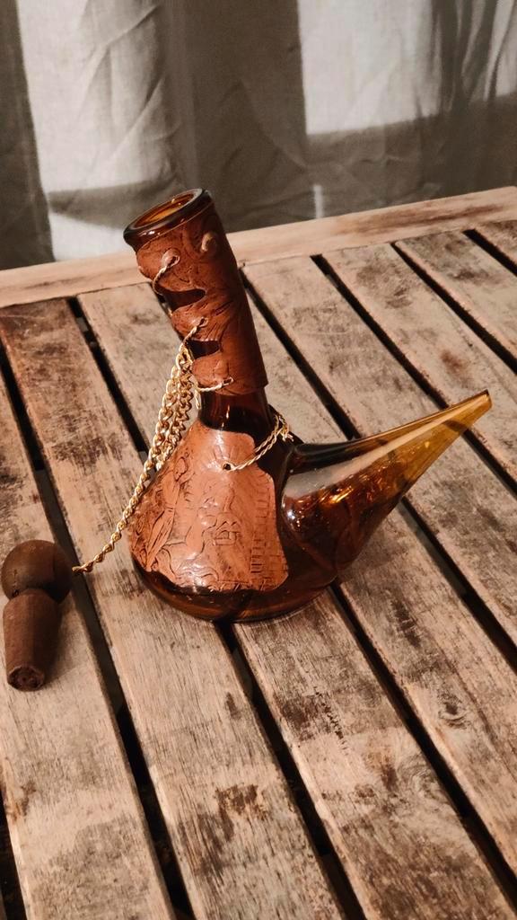Prachtige Vintage Spaanse Decanter, Antiek en Kunst, Antiek | Glas en Kristal, Ophalen of Verzenden