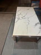 Marmeren salon tafel, Huis en Inrichting, Tafels | Salontafels, 100 tot 150 cm, Zo goed als nieuw, Minder dan 50 cm, 50 tot 100 cm