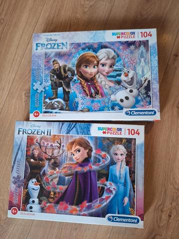 Twee frozen puzzels 104 stukjes