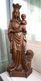 Religie Maria met kind en leeuw groot beeld H60👀😍🙏💑🤗👌, Antiek en Kunst, Antiek | Religie, Ophalen of Verzenden