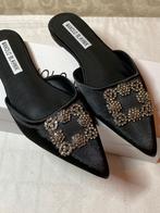 Manolo Blahnik maat 38, Zwart, Nieuw, Manolo Blahnik, Sandalen of Muiltjes