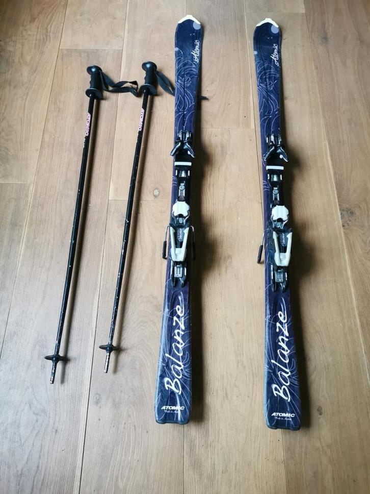 Atomic Ski Set 156cm + Stokken 115cm, Sport en Fitness, Skiën en Langlaufen, Gebruikt, Ski's, Atomic, 140 tot 160 cm, Ophalen of Verzenden