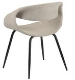 Whale Chair Beige – Sculpturale Eetkamerstoelen, Overige kleuren, Metaal, Japandi, hotel Chique, Modern, Ophalen of Verzenden