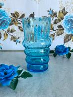 Art deco vaasje aqua blauw glas, kleine vaas, 1930, Antiek en Kunst, Ophalen of Verzenden