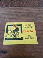 1328 Sticker Music Service Kon - Tiki, Verzamelen, Ophalen of Verzenden, Zo goed als nieuw