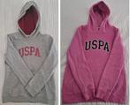 U.s polo assn. hoodie uspa maat m grijs roze truien trui, U.S. Polo ASSN., Verzenden, Gedragen, Maat 38/40 (M)