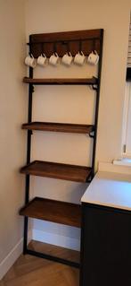 Stalen & Houten Wandplanken / Open Kast, Ophalen, Zo goed als nieuw