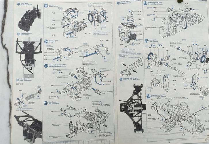 Tamiya Renault RE 20 Turbo 1:12 Bouwbeschrijving, Hobby en Vrije tijd, Modelbouw | Auto's en Voertuigen, Gebruikt, Auto, Groter dan 1:32