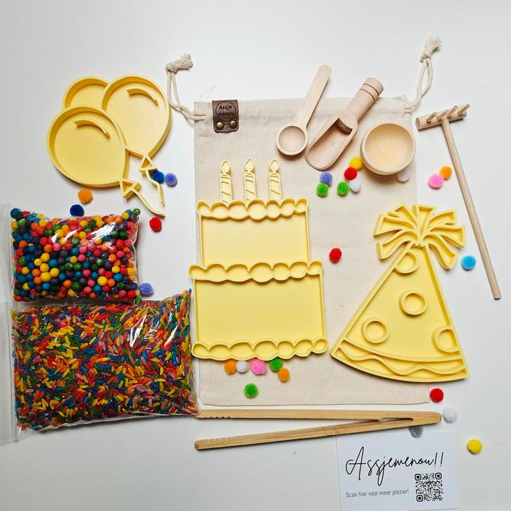 Verjaardag vulvormen set, Kinderen en Baby's, Speelgoed | Educatief en Creatief, Nieuw, Ontdekken, Ophalen of Verzenden