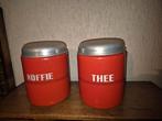 Emaille Koffie thee bussen rood, Antiek en Kunst, Antiek | Emaille, Ophalen of Verzenden